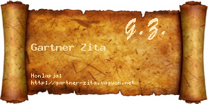 Gartner Zita névjegykártya